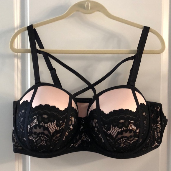 torrid Other - Torrid pink/black lace push up/convertible bra 44DDD